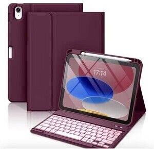 Universal Wireless Keyboard Case for Tablet Smartphone Purple